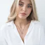Золотий кулон (димчастий топаз, фіаніти) П01336б Онікс