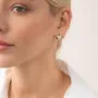 Золоті сережки (перли, фіаніти) с07360 Онікс