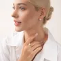 Золоті сережки (перли, фіаніти) с07360 Онікс