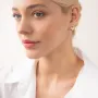 Золоті сережки (перли, фіаніти) с07360 Онікс