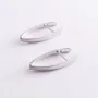 Серьги Минимализм в белом золоте с06993 Оникс