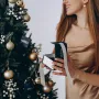 Золоті сережки з аметистом і фіанітами.
