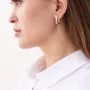 Золоті сережки-підвіски з фіанітами.