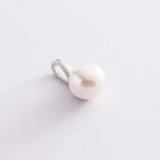 Серебряная подвеска с жемчугом 3961/1р-PWT Оникс 2.21 г