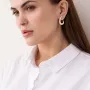 Золотые серьги Капельки с07409 Оникс