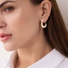 Золоті сережки з фіанітами.