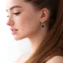 Золоті сережки з фіанітами.