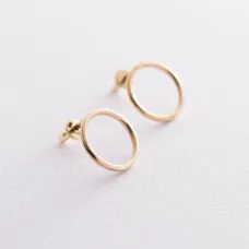 Золотые серьги Круговорот 1.4 см с06694 Оникс