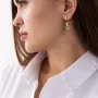Серьги Пантеры в желтом золоте (фианиты) с07472 Оникс