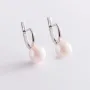 Серебряные серьги с жемчугом 2449/1р-PWT Оникс