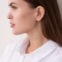 Сережки-кафи в жовтому золоті с07475 Онікс