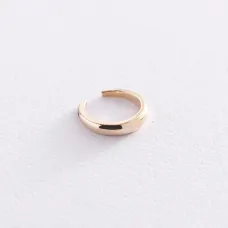 Серьга - каффа в желтом золоте с07475 Оникс