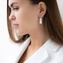 Золоті сережки з фіанітами.