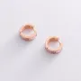 Серьги - кольца Love в красном золоте (фианиты) С1004 Оникс