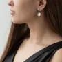 Серьги Солнечные зайчики в белом золоте с06753 Оникс