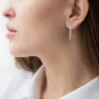 Золоті сережки з гранатом.