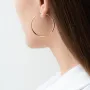Золотые серьги Кольца (4.0 см) с01879 Оникс
