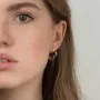 Серьги Клевер в желтом золоте с06936 Оникс
