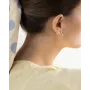 Серьги Клевер в желтом золоте с06936 Оникс