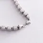 Браслет Кубики у білому золоті б04377 Онікс 19