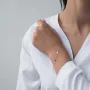 Золотий браслет з сапфіром і фіанітом.