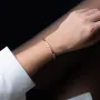Браслет Кубики у червоному золоті б04371 Онікс 17