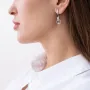 Серьги Пантеры в белом золоте (фианиты) с07473 Оникс