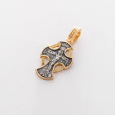 Срібний православний хрестик (чорніння, позолота) 132718 Онікс Срібний православний хрестик (чорніння, позолота) 132718 Онікс