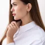 Золоті сережки з фіанітами.