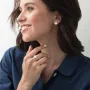 Серьги Клевер на английской застежке с06363 Оникс