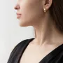 Серьги - кольца Love в желтом золоте с04717 Оникс