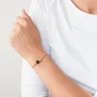 Золотий браслет Шарики (чорні фіаніти) Б03590 Онікс 20