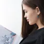 Золотые серьги Влечение (топаз Лондон голубой) с05301 Оникс