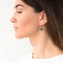 Золотые серьги Влечение (топаз Лондон голубой) с05301 Оникс