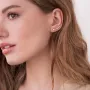 Серьги - клаймберы Оригинальность в красном золоте с07046 Оникс