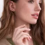 Серьги - клаймберы Оригинальность в красном золоте с07046 Оникс