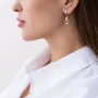 Серьги Пантеры в желтом золоте (фианиты) с07471 Оникс