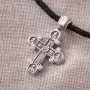 Православный крест с чернением 13089 Оникс