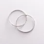Серьги - кольца в белом золоте (3.9 см) с07150 Оникс