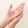 Срібна підвіска Сова 13336 Онікс