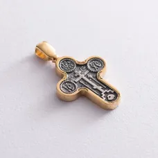 Срібний православний хрестик Голгофський (позолота, чорніння) 132438 Онікс Срібний православний хрестик Голгофський (позолота, чорніння) 132438 Онікс