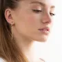 Золотые серьги Кресты с06748 Оникс