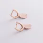 Серьги Солнечные зайчики в красном золоте с06749 Оникс