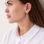 Серебряная серьга - каффа 123017 Оникс