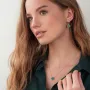 Серьги Клевер в красном золоте (малахит) с07374 Оникс