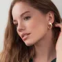 Серьги Капельки в желтом золоте с07384 Оникс