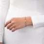 Кульковий браслет Конюшина в червоному золоті б04434 Онікс 20