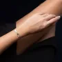 Золотой браслет Два мальчика (фианит) б02796 Оникс 18.5