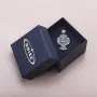 Срібний православний хрест із чорнінням 13526 Онікс