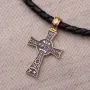 Срібний православний хрест 132353 Онікс